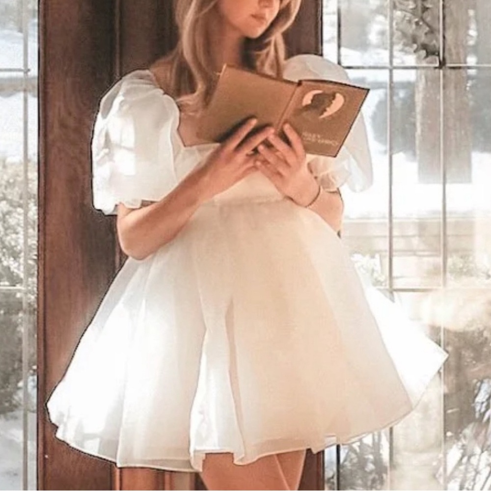 Selkie The Ivory Puff Dress - Picture 2 of 10